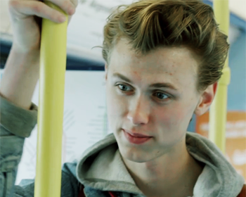 Even looking at Isak on the bus when Isak was busy looking at his phone.