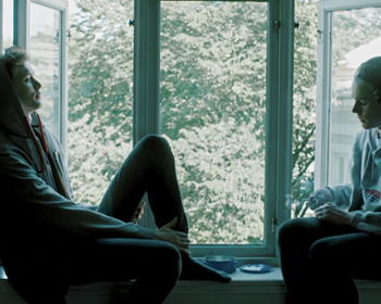 Isak and Even hanging out and chatting.