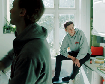 Isak and Even making cheese sandwiches with whatever spices available.