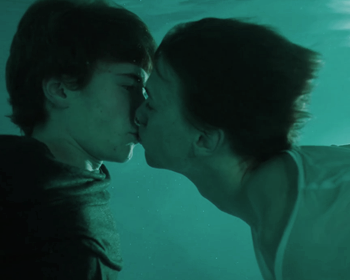 Even kissing Isak for the very first time, when they go swimming in ep 4.